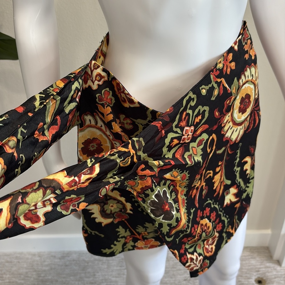 Zara Black and Orange Floral Mini Skirt - Picture 10 of 10